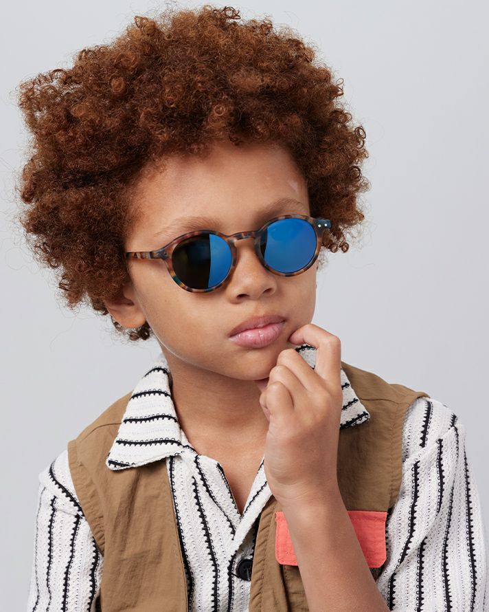 JUNIOR SUN＃dblue tortoise(mirror lenses)