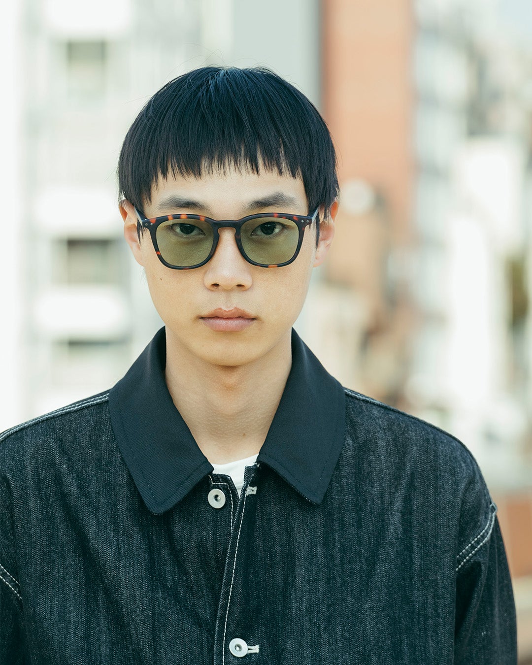 SUN LIGHTCOLOR #ETortoise(Light green lenses)