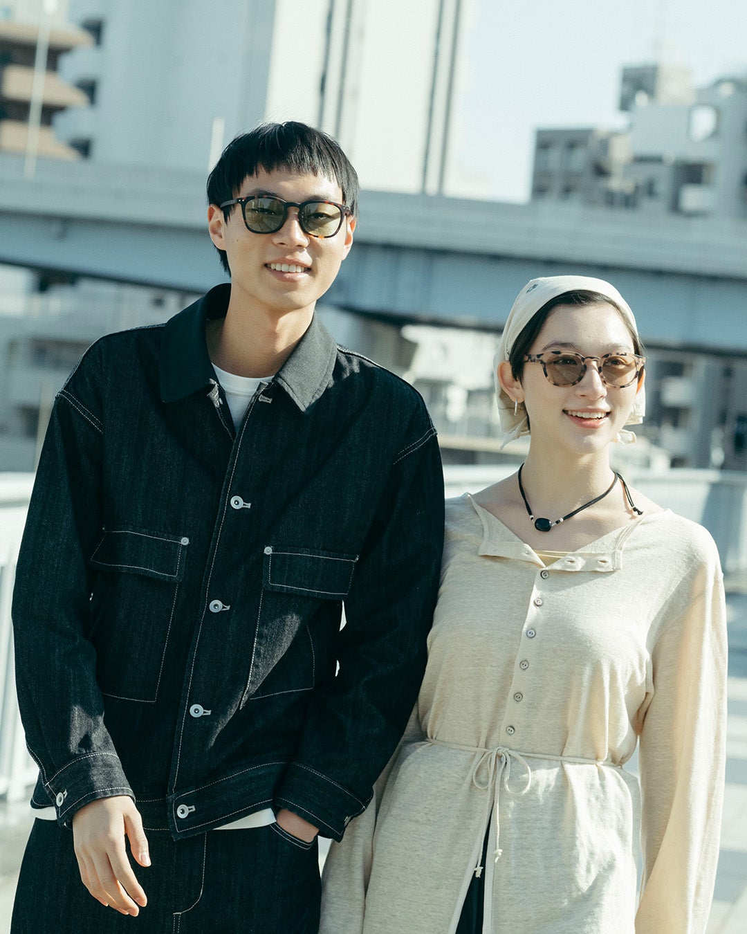 SUN LIGHTCOLOR #ETortoise(Light green lenses)